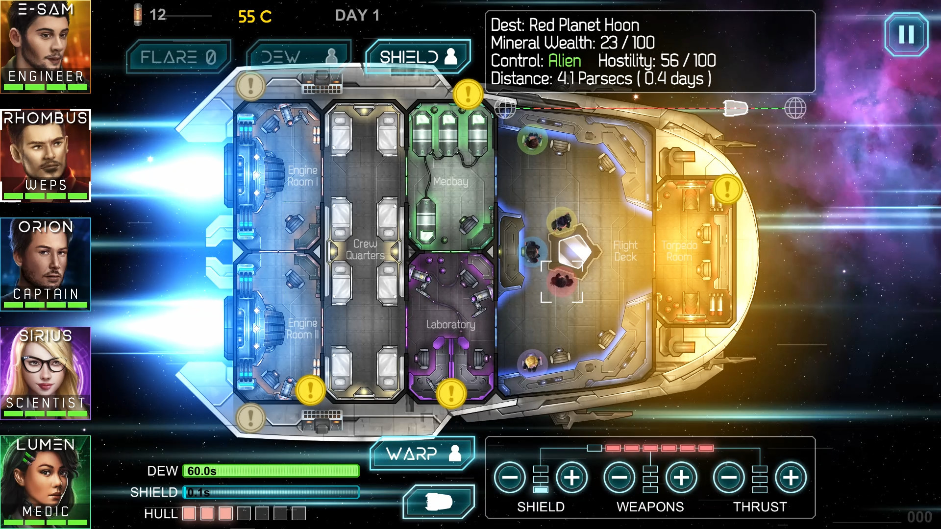 Heliconian: Starship Crew Control