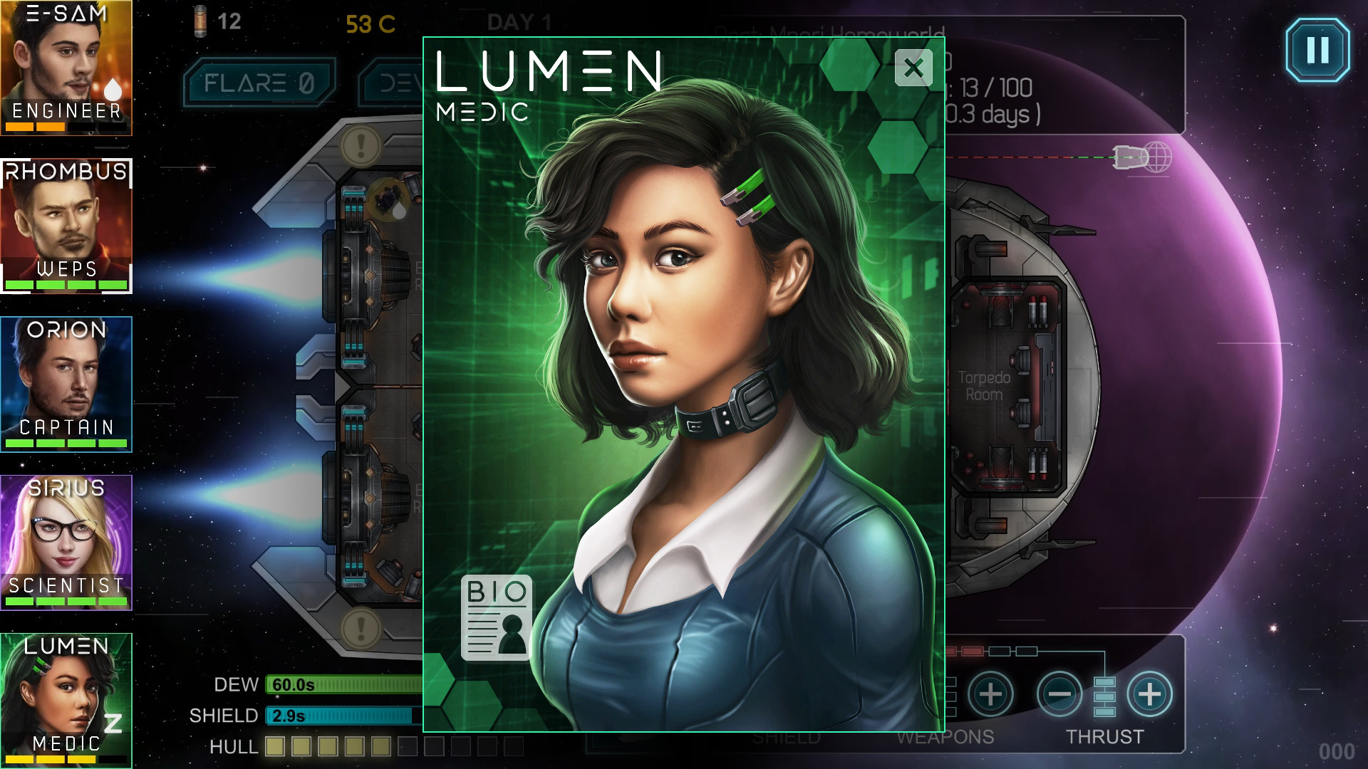 Heliconian: Starship Crew Control