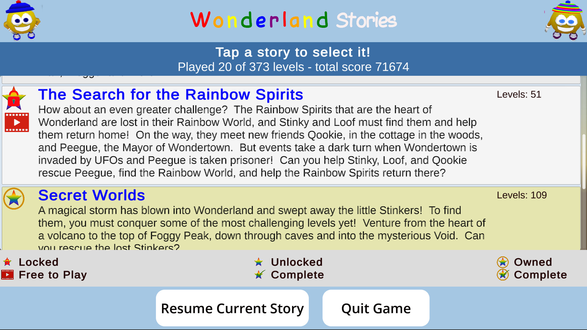 Stinky and Loof in Wonderland