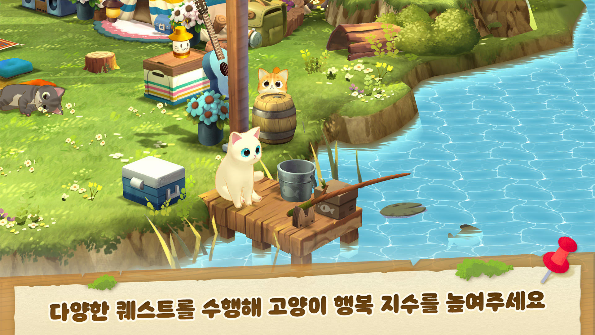 Camping Cat Family