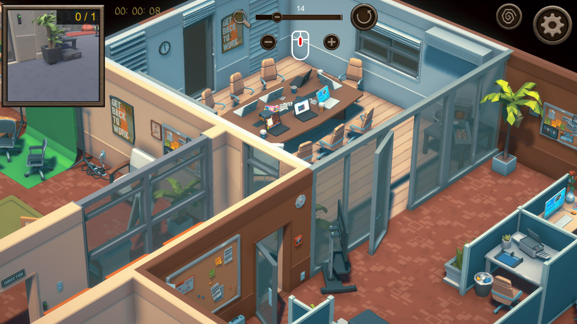 Hidden Office Top-Down 3D