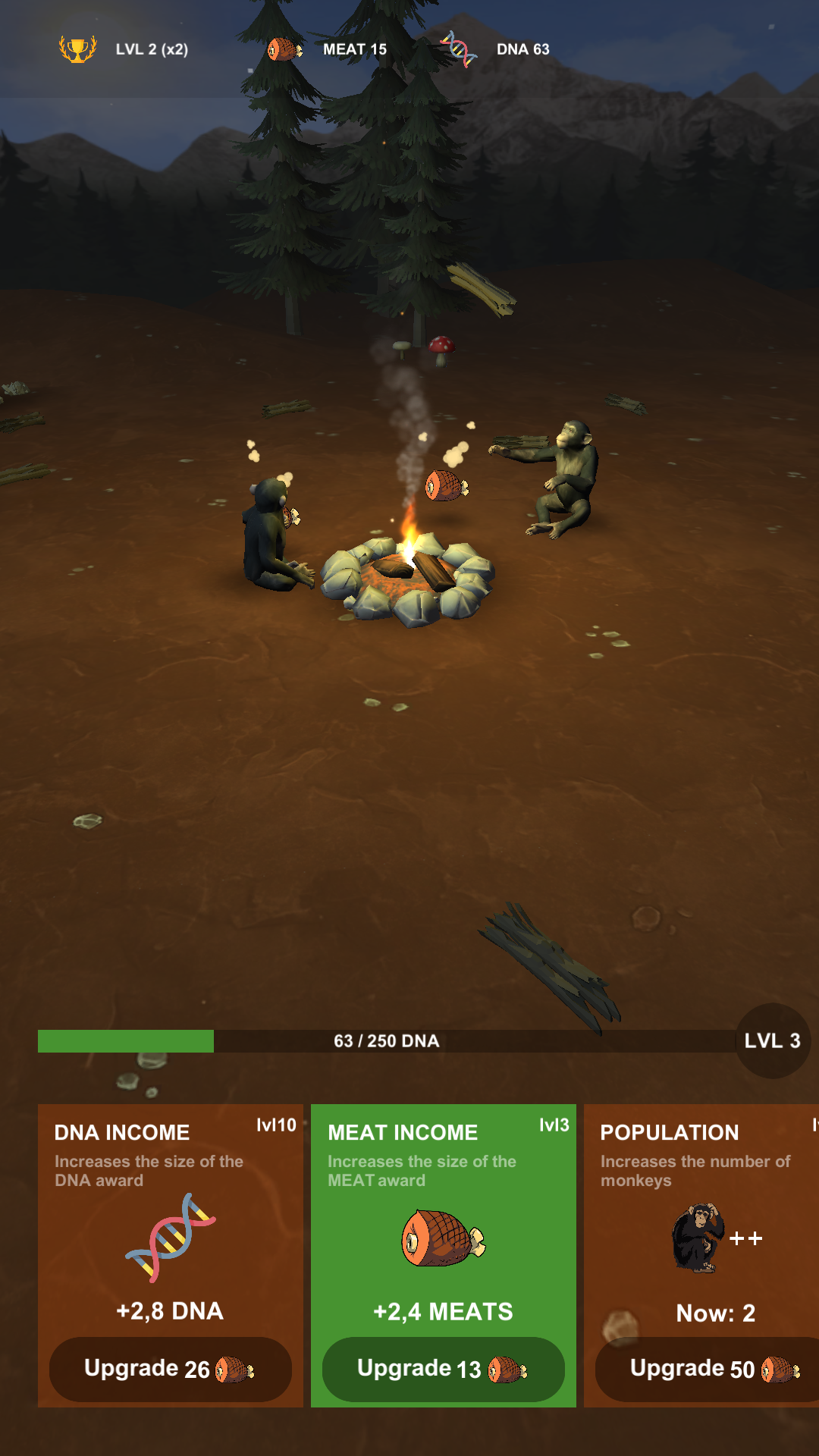 Idle Human Evolution