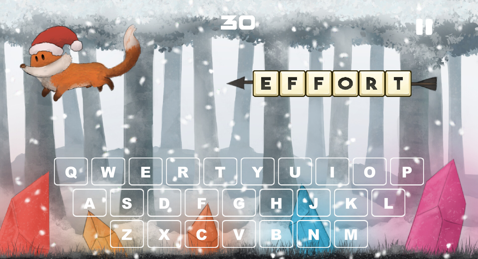 Red Fox and the Four Seasons: Typing Game
