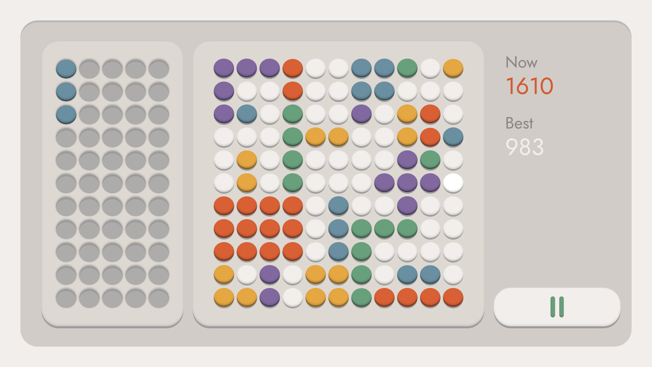 Dots in line