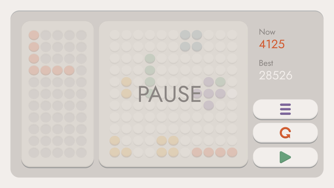 Dots in line