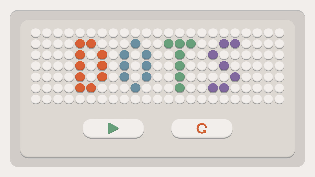 Dots in line