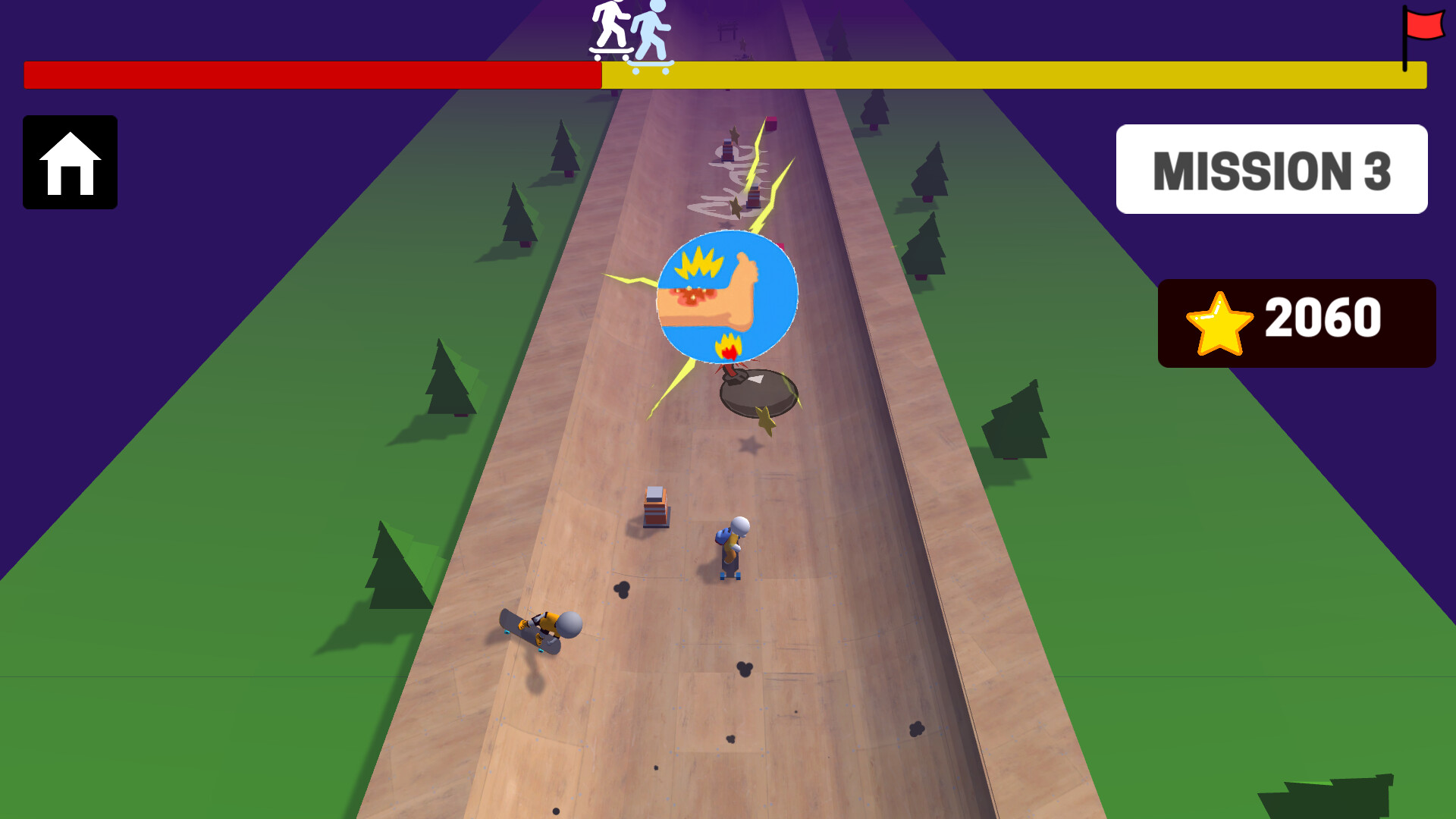 Two Skateboards Driving Simulator