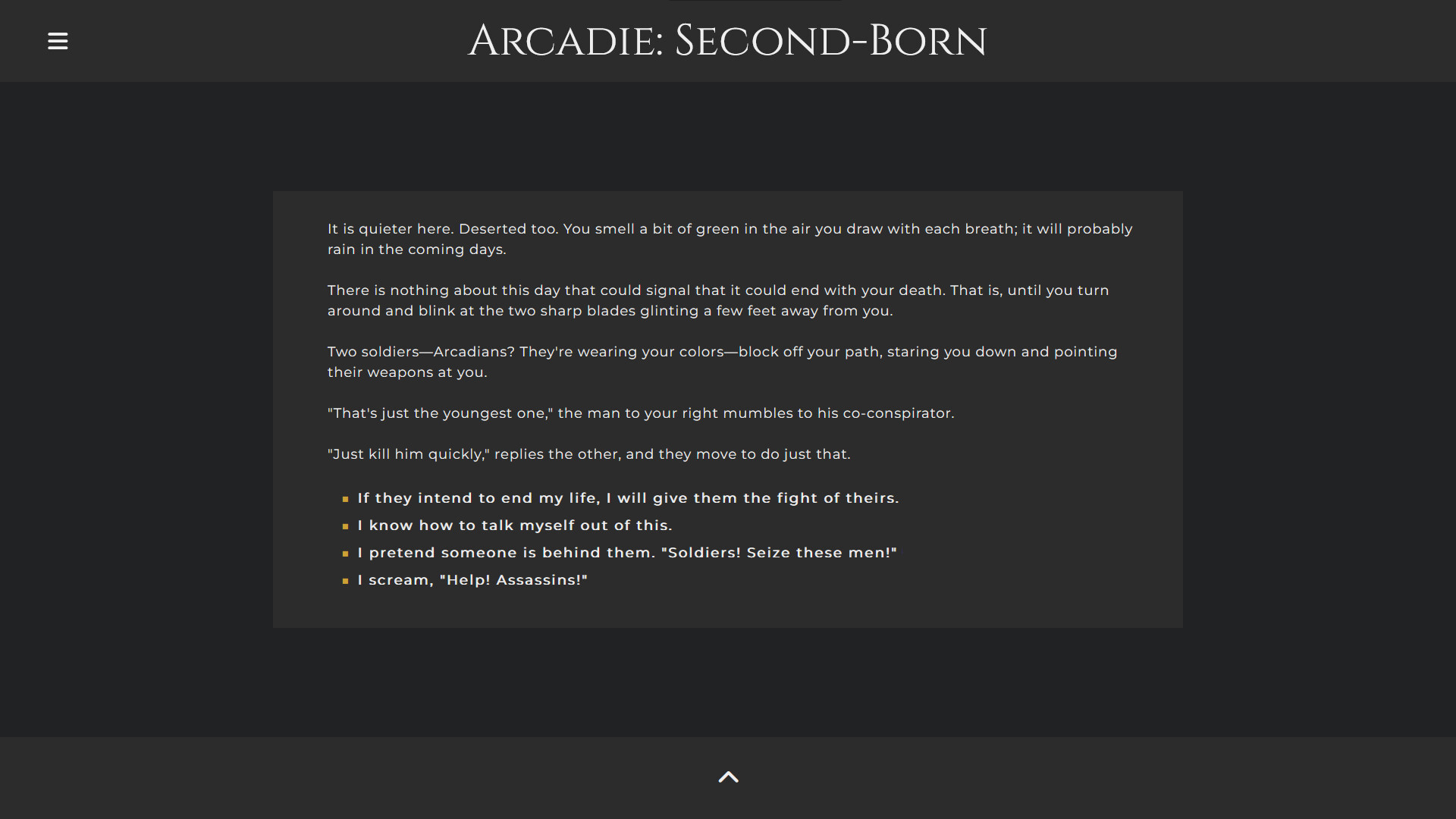 Arcadie: Second-Born