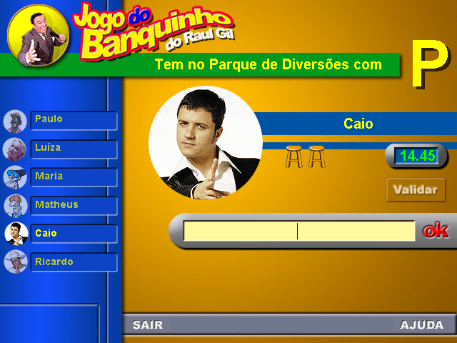 Jogo do Banquinho do Raul Gil