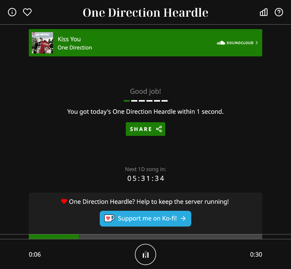 One Direction Heardle