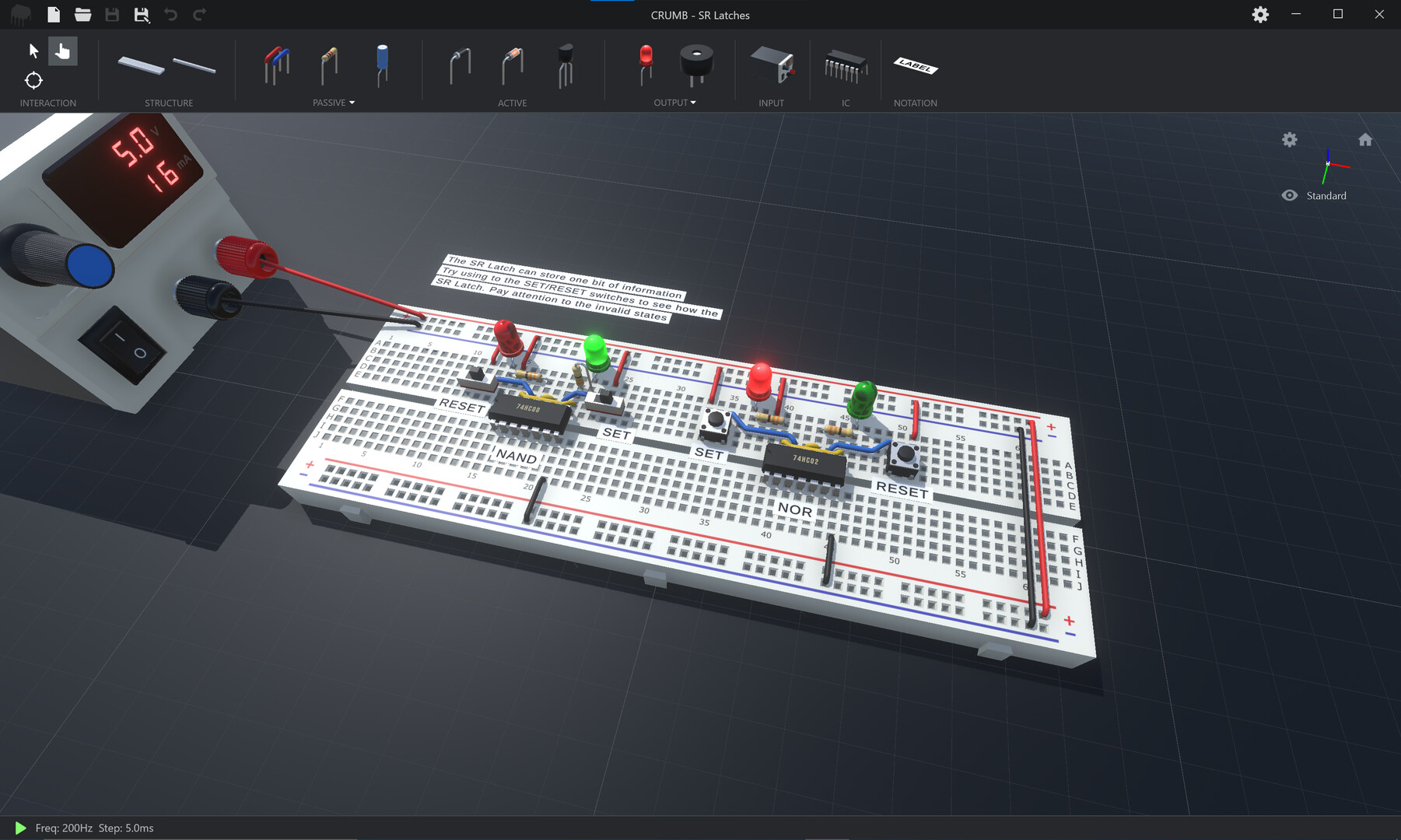 Crumb Circuit Simulator