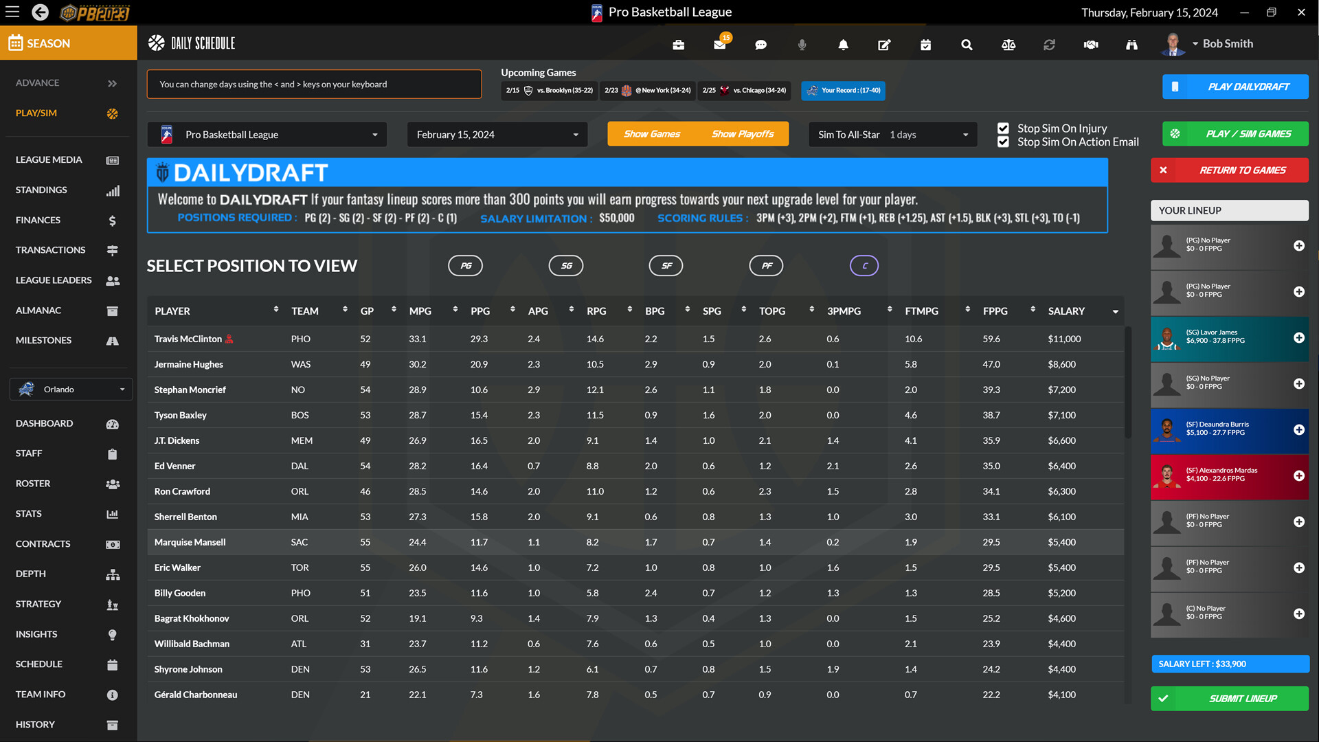 Draft Day Sports: Pro Basketball 2023