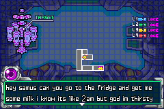 Samus Goes to the Fridge to Get a Glass of Milk