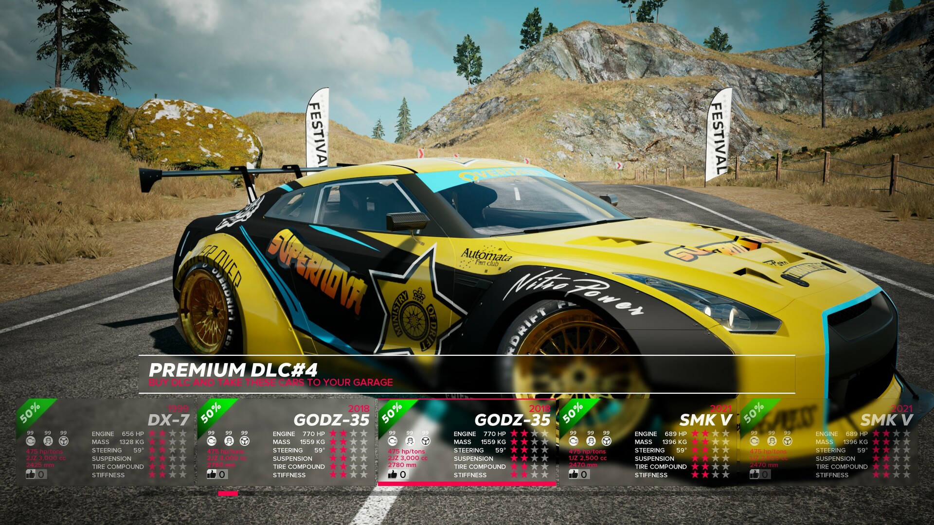 OverDrift Festival: Premium Cars Pack#4