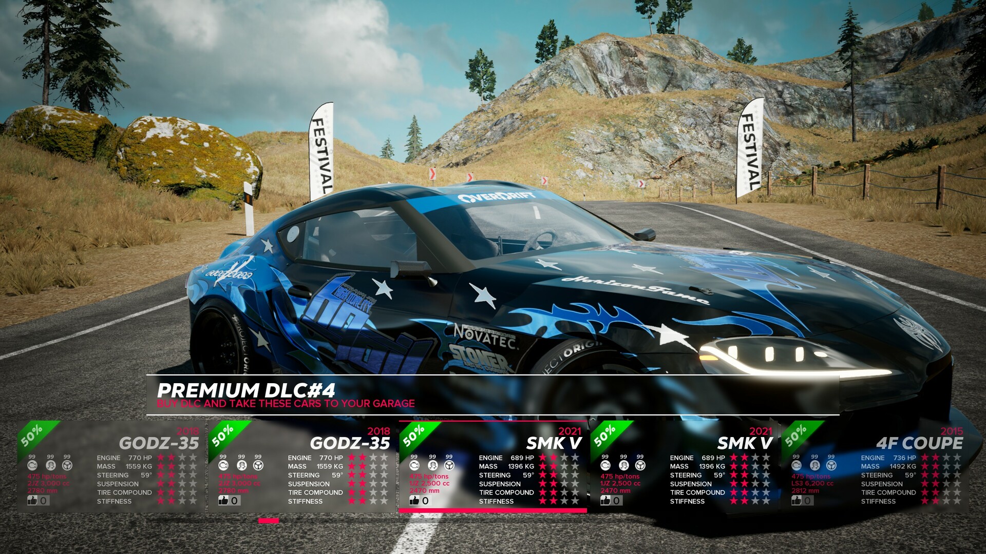 OverDrift Festival: Premium Cars Pack#4