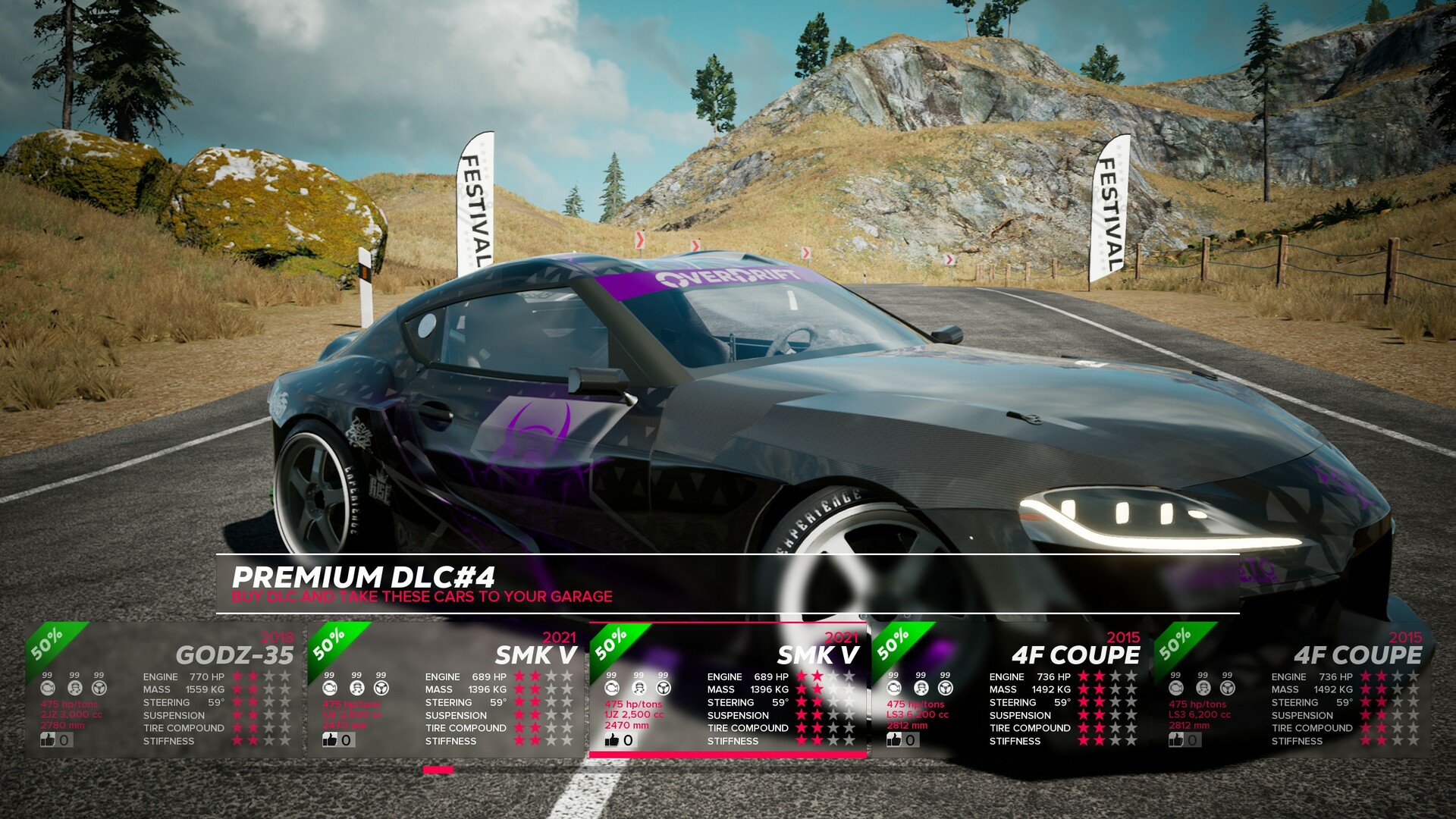 OverDrift Festival: Premium Cars Pack#4