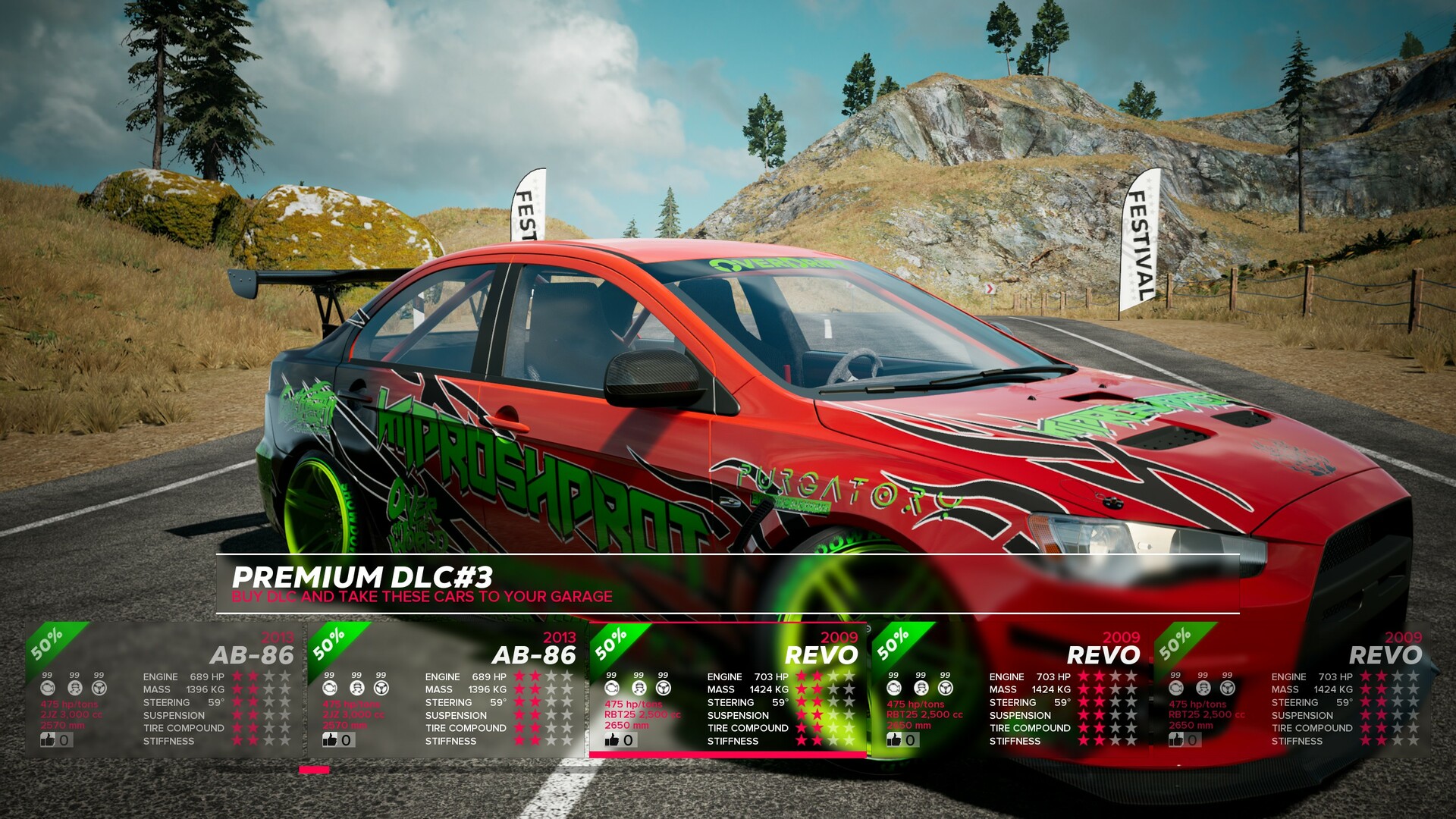 OverDrift Festival: Premium Cars Pack#3