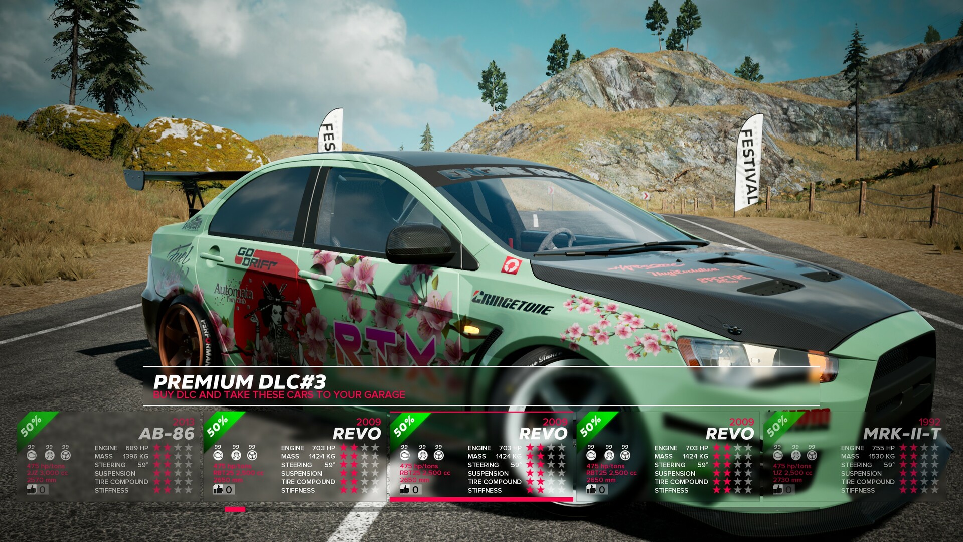 OverDrift Festival: Premium Cars Pack#3