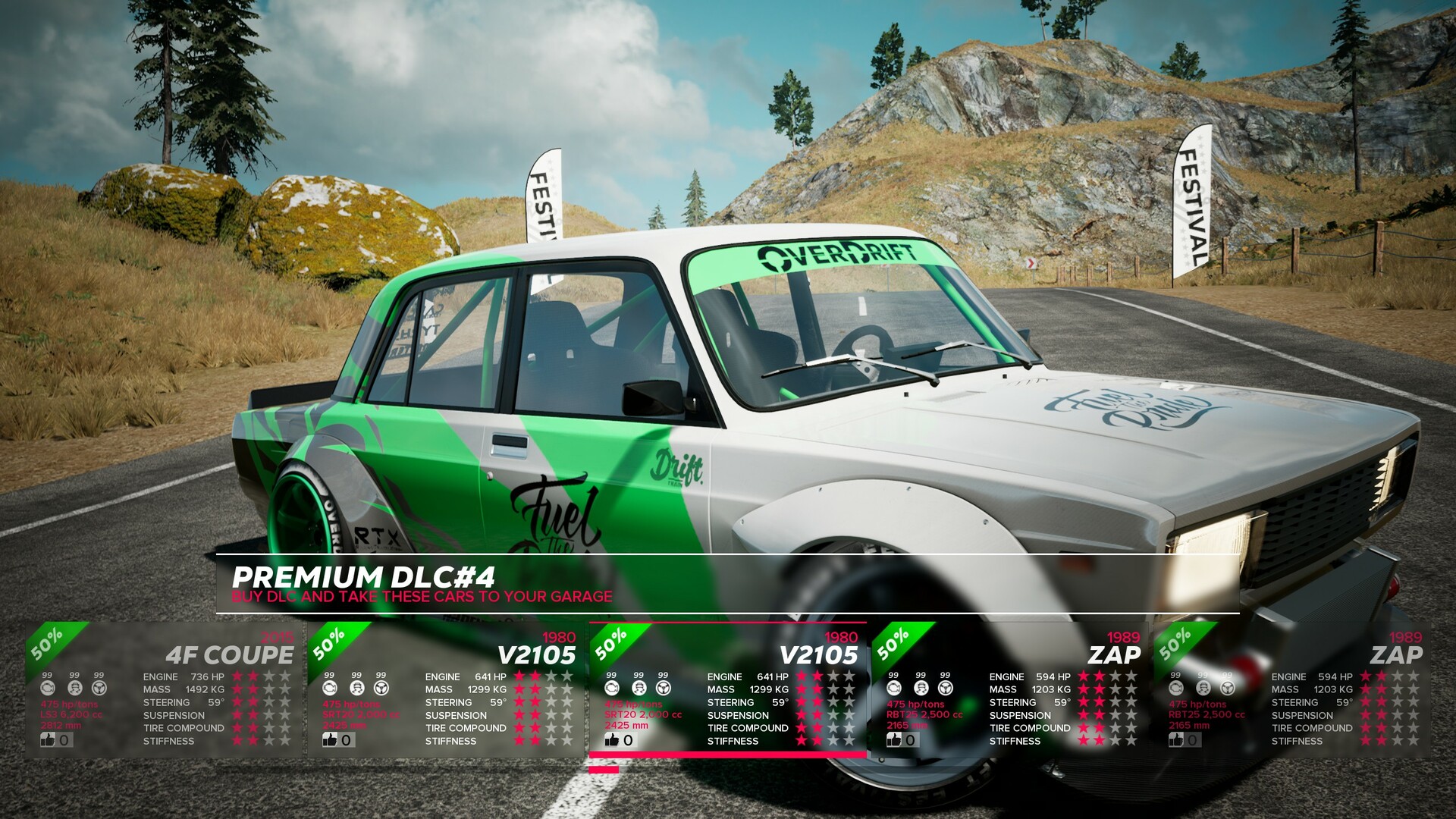 OverDrift Festival: Premium Cars Pack#4