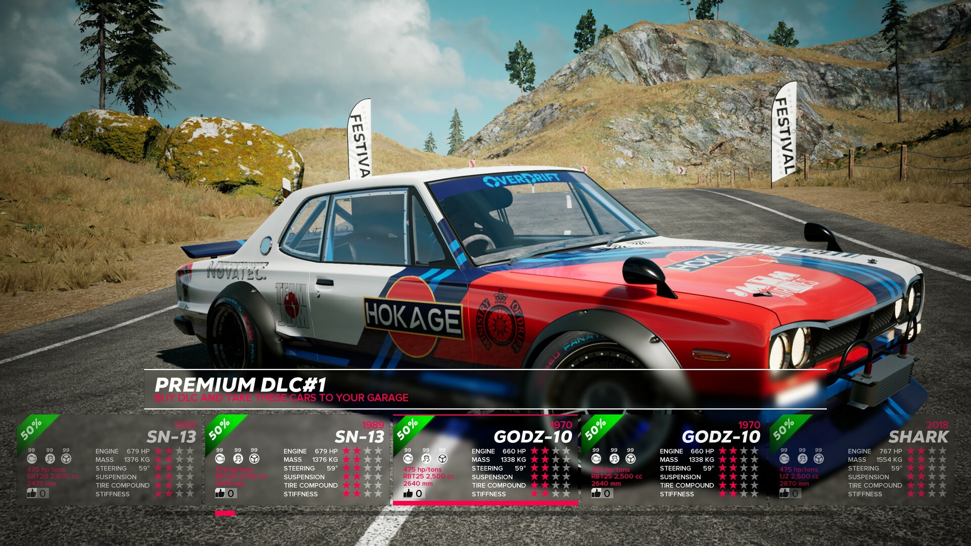 OverDrift Festival: Premium Cars Pack#1