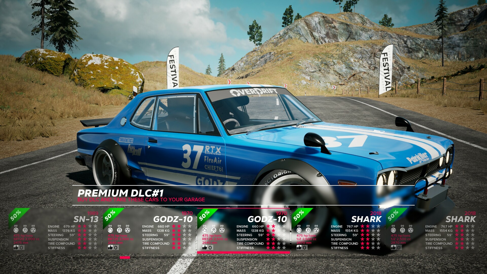 OverDrift Festival: Premium Cars Pack#1