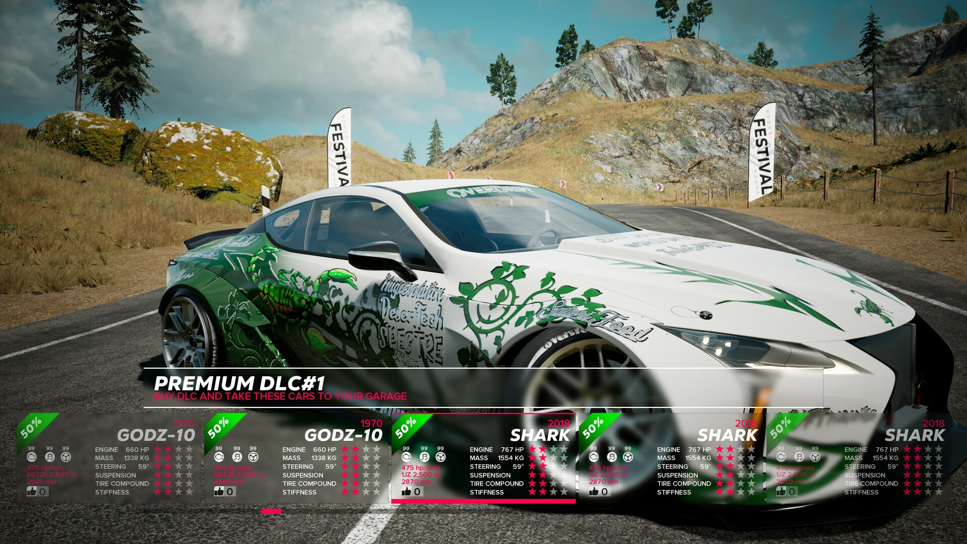 OverDrift Festival: Premium Cars Pack#1
