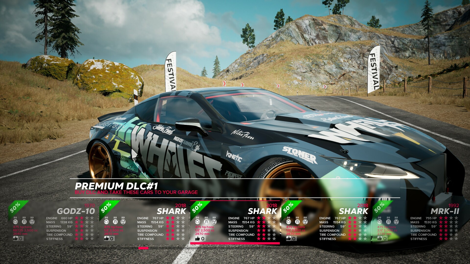 OverDrift Festival: Premium Cars Pack#1