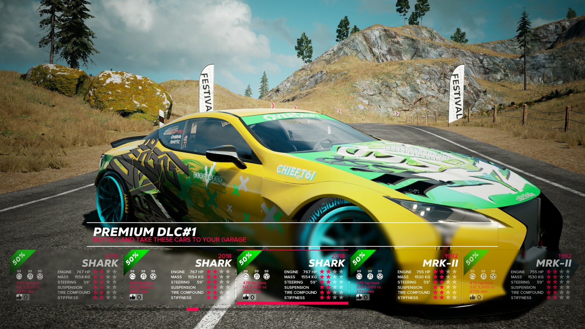 OverDrift Festival: Premium Cars Pack#1