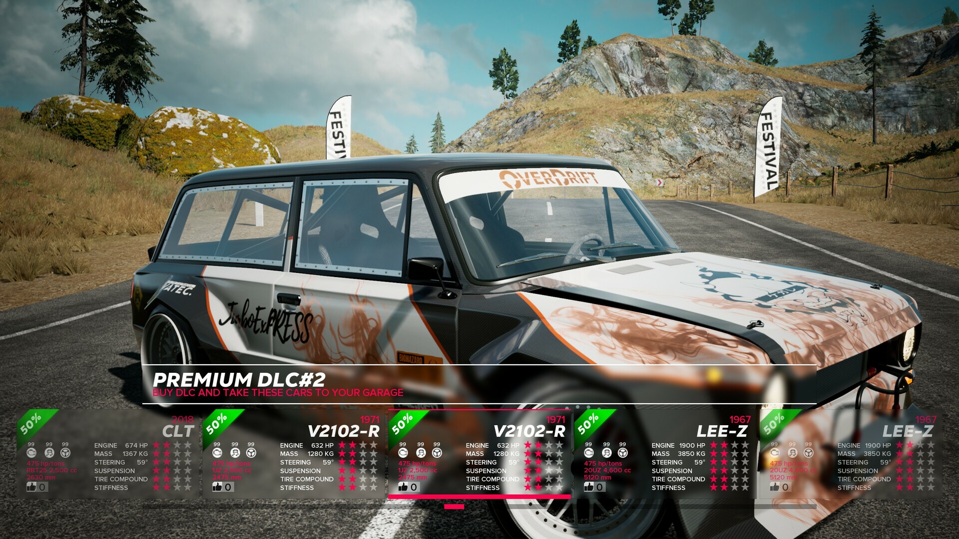 OverDrift Festival: Premium Cars Pack #2