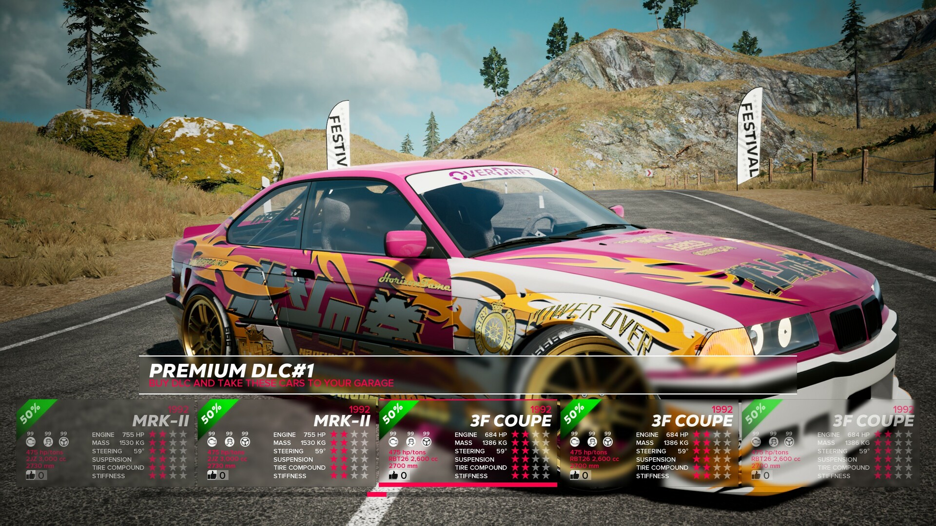 OverDrift Festival: Premium Cars Pack#1
