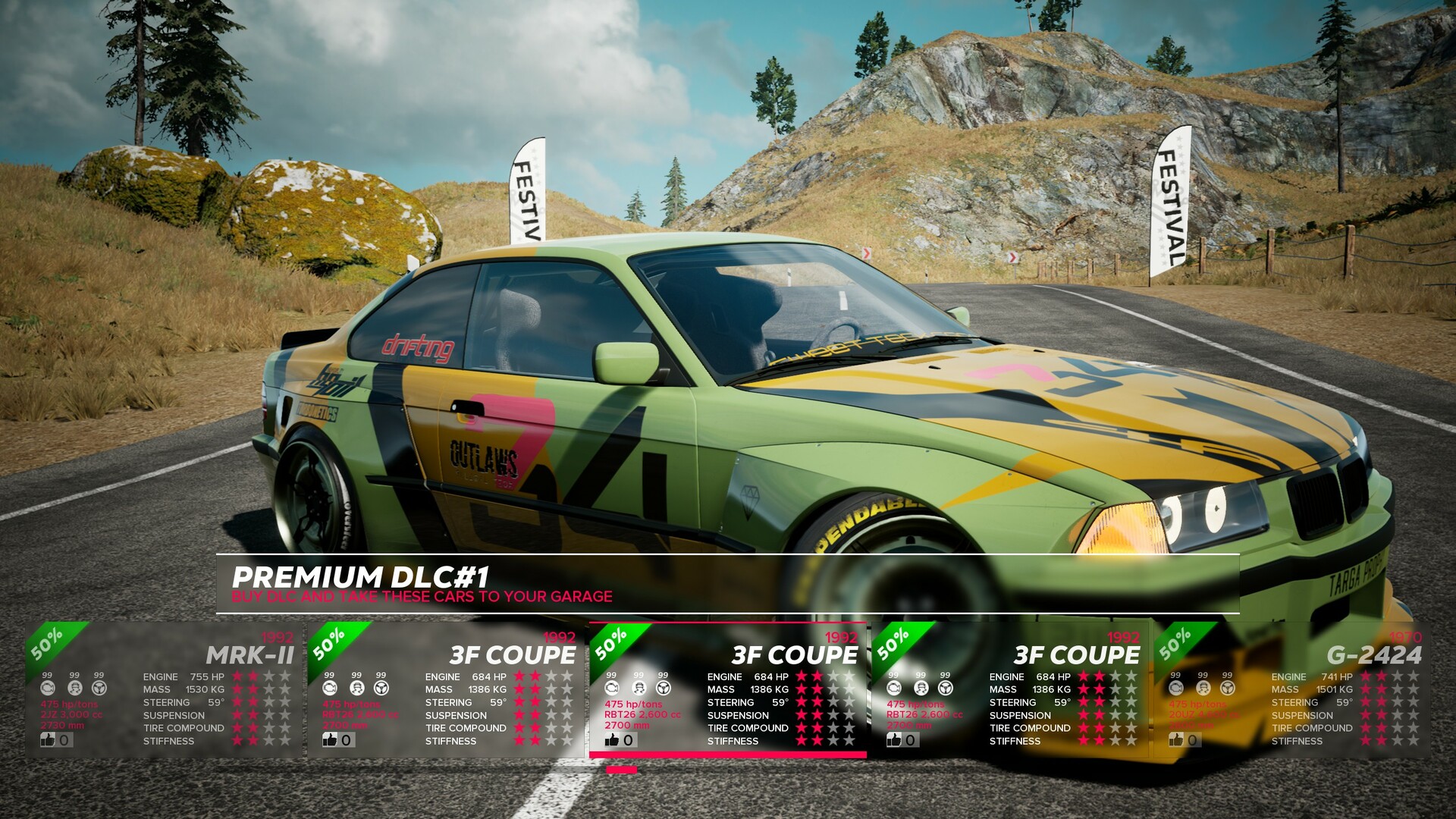 OverDrift Festival: Premium Cars Pack#1