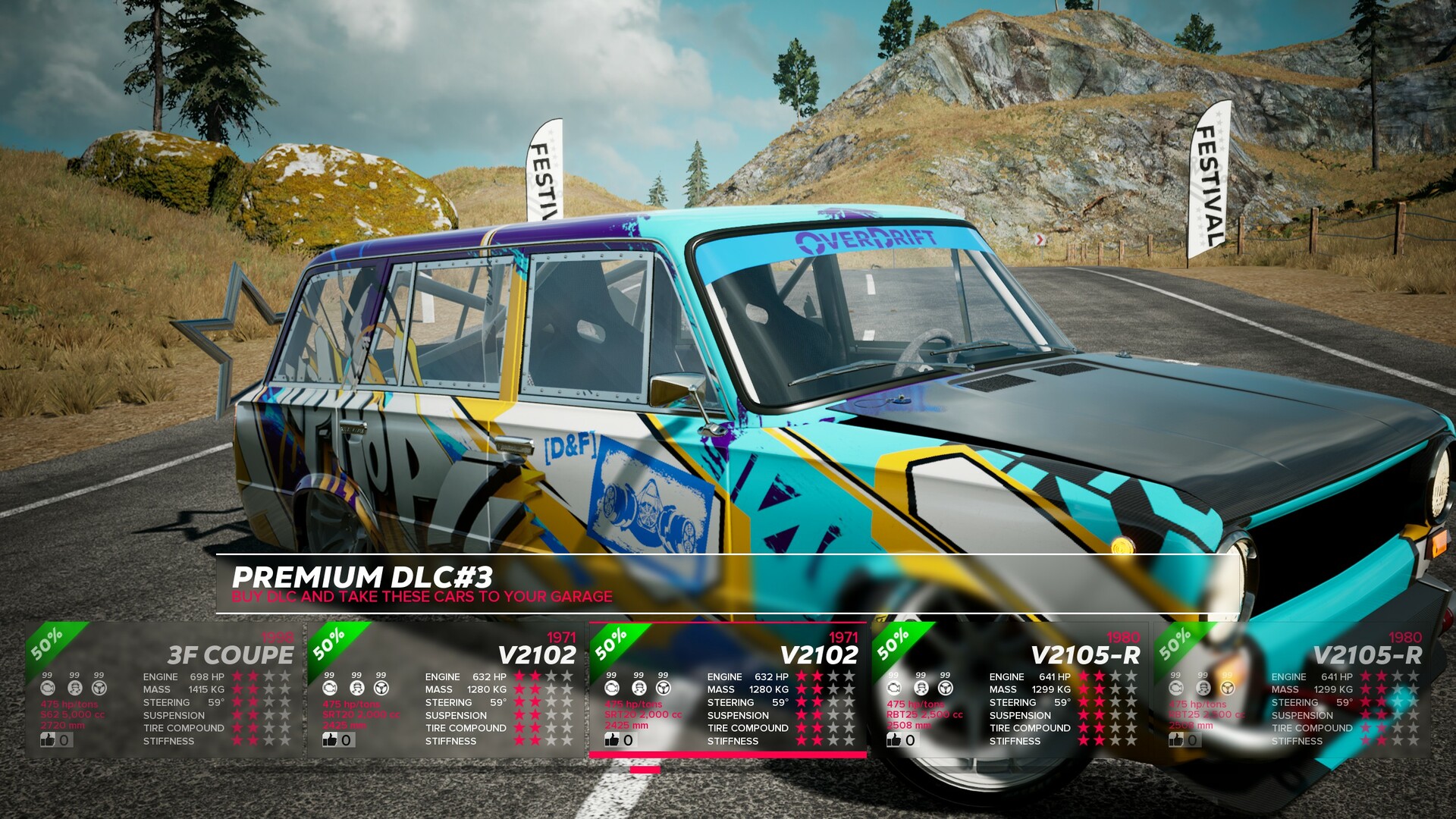 OverDrift Festival: Premium Cars Pack#3