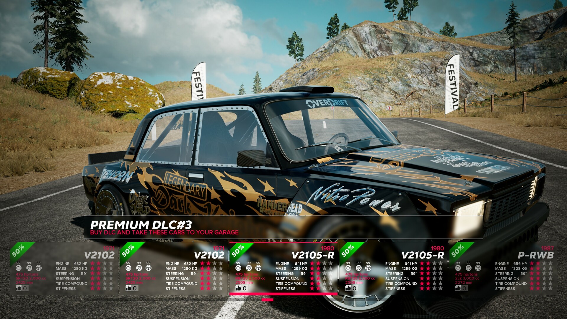 OverDrift Festival: Premium Cars Pack#3