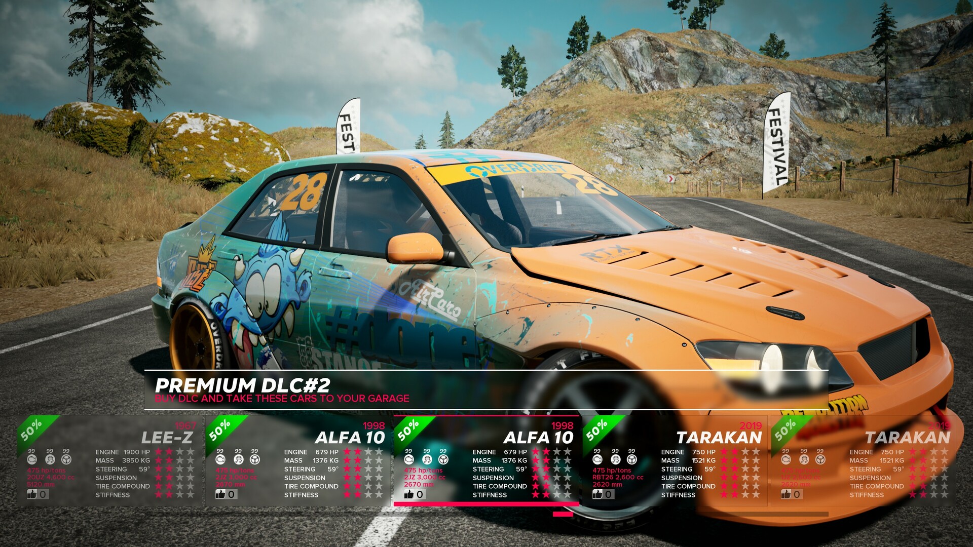 OverDrift Festival: Premium Cars Pack #2