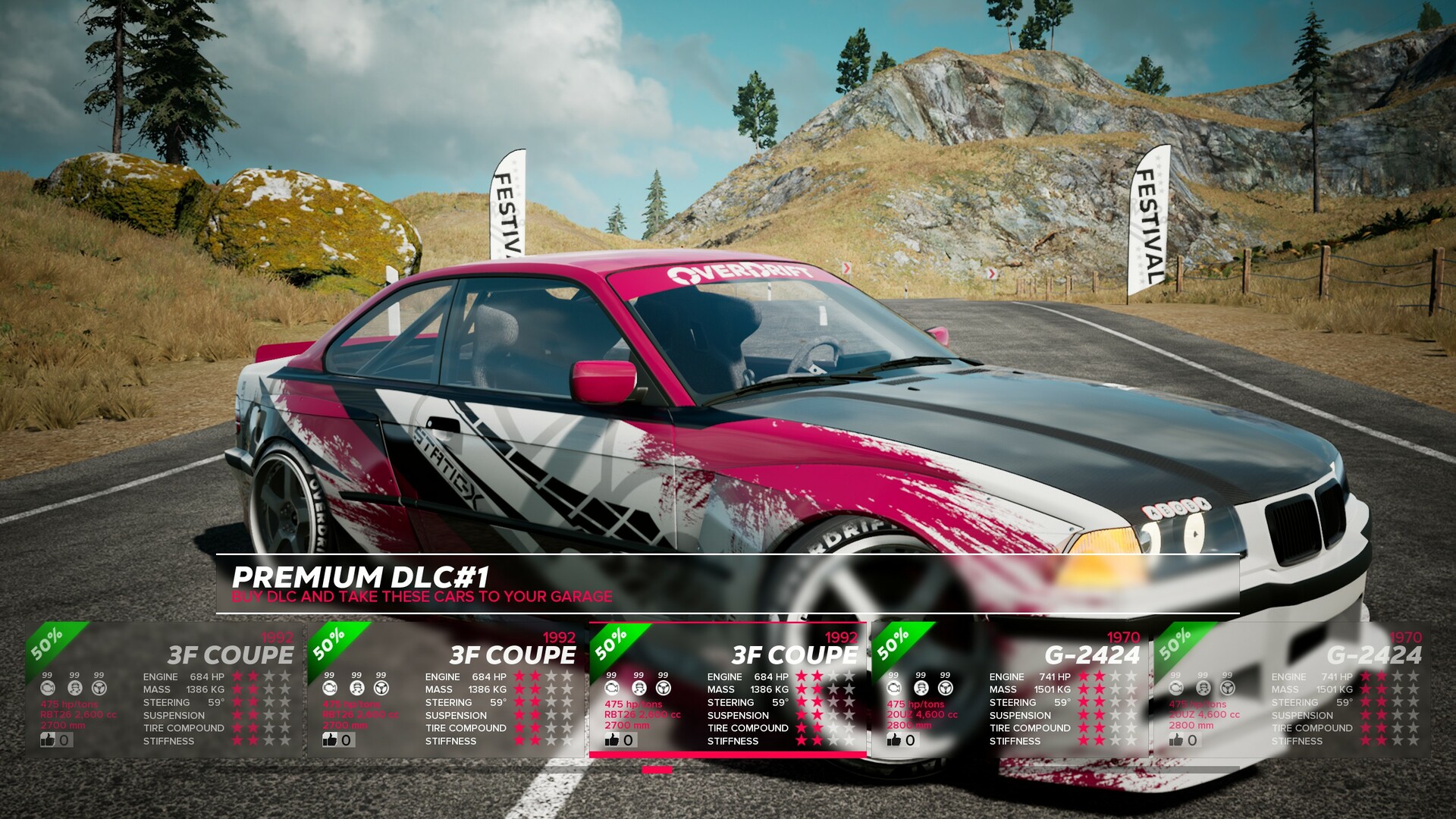 OverDrift Festival: Premium Cars Pack#1