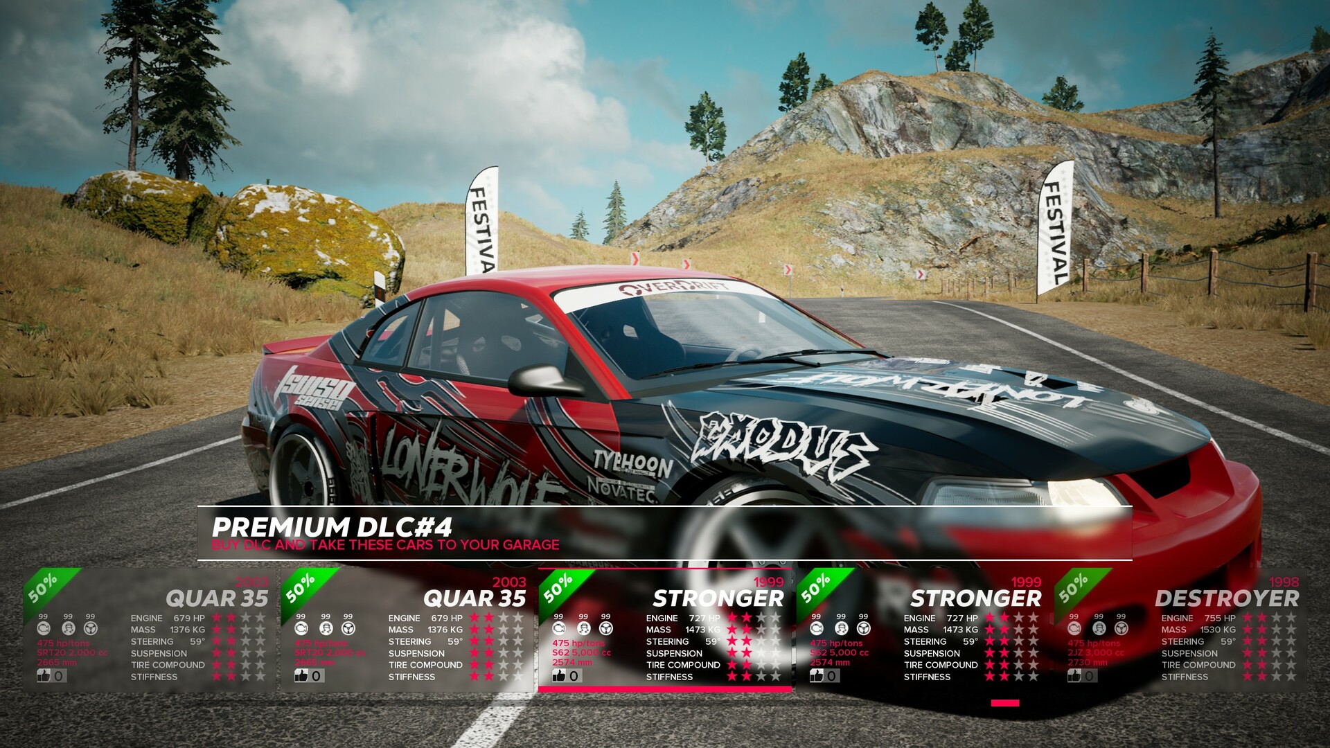 OverDrift Festival: Premium Cars Pack#4