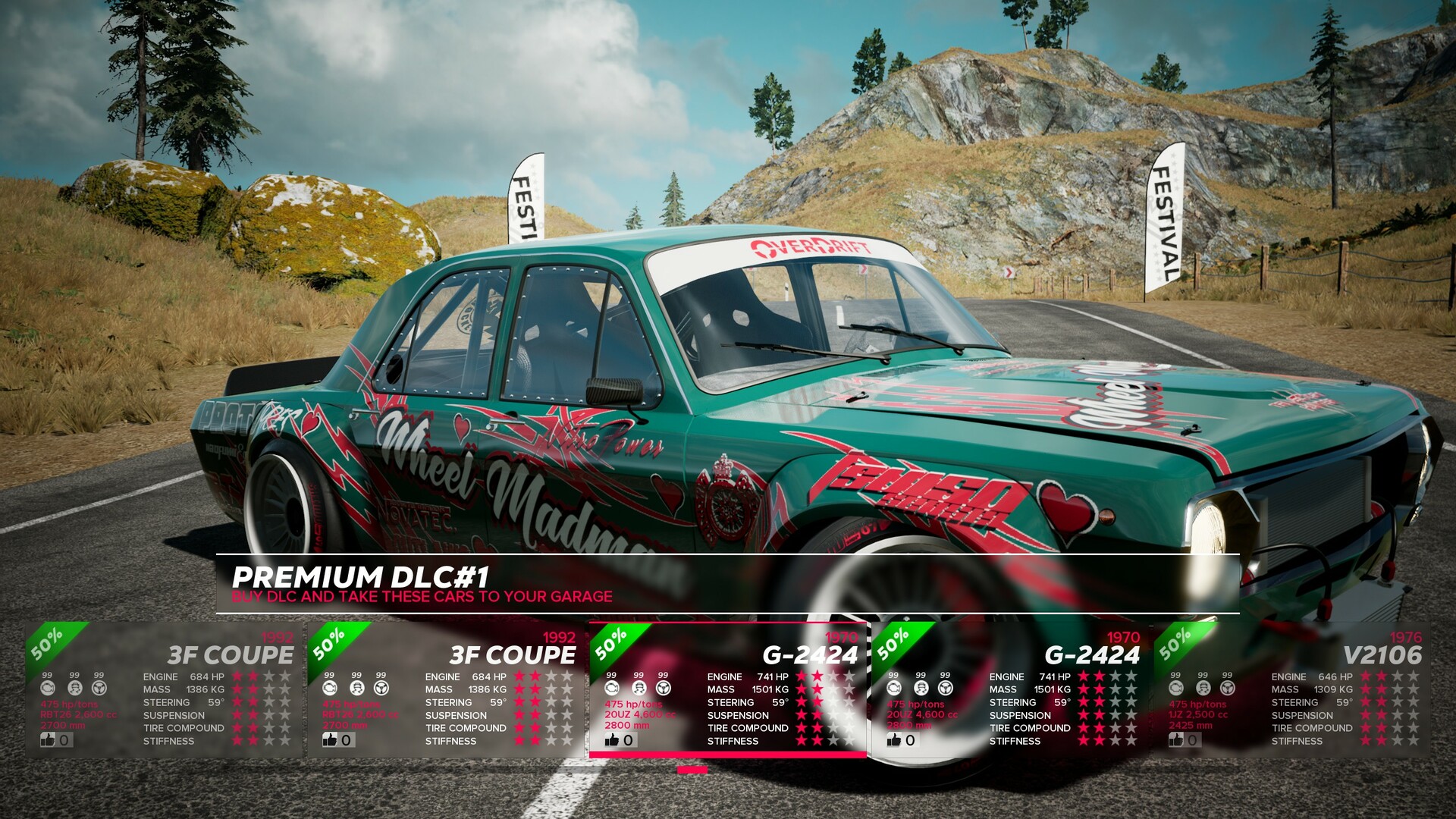 OverDrift Festival: Premium Cars Pack#1