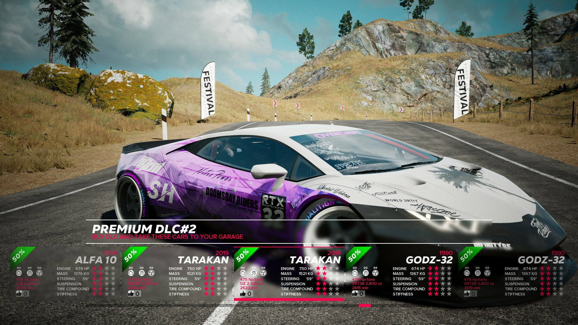 OverDrift Festival: Premium Cars Pack #2
