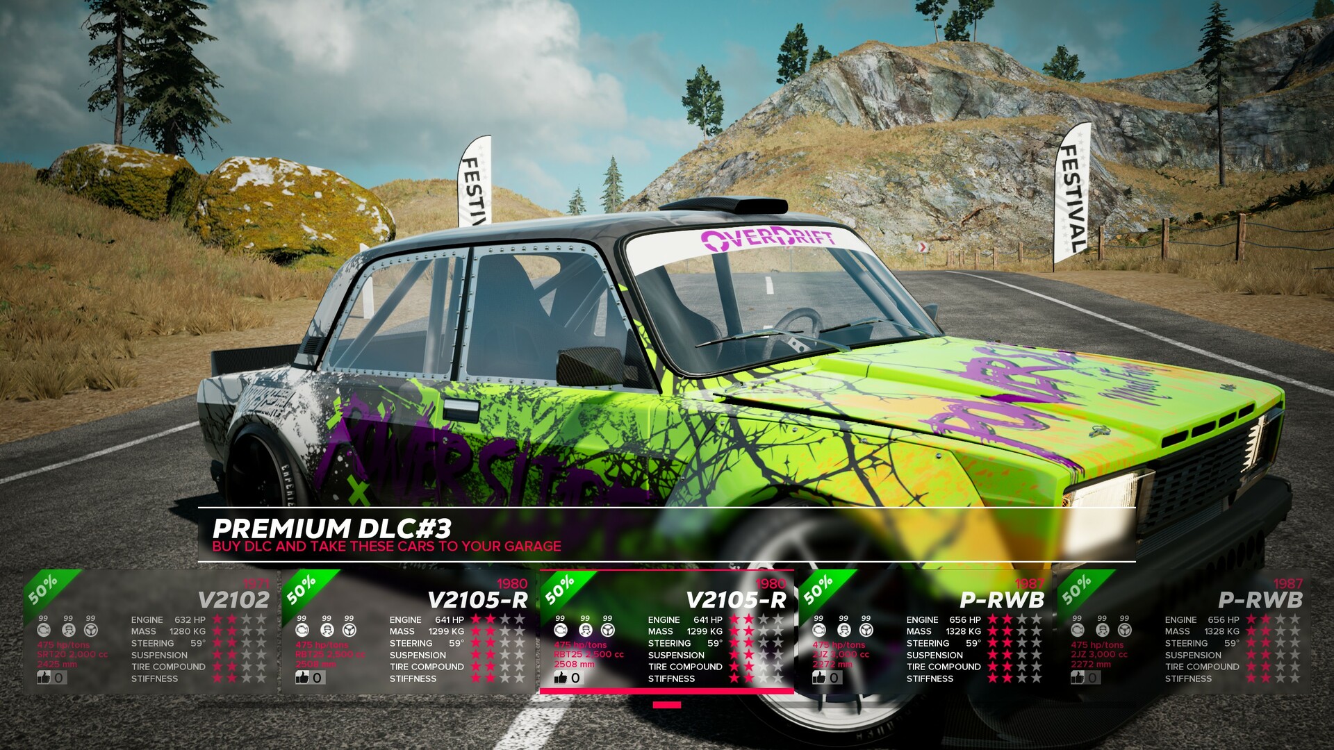 OverDrift Festival: Premium Cars Pack#3