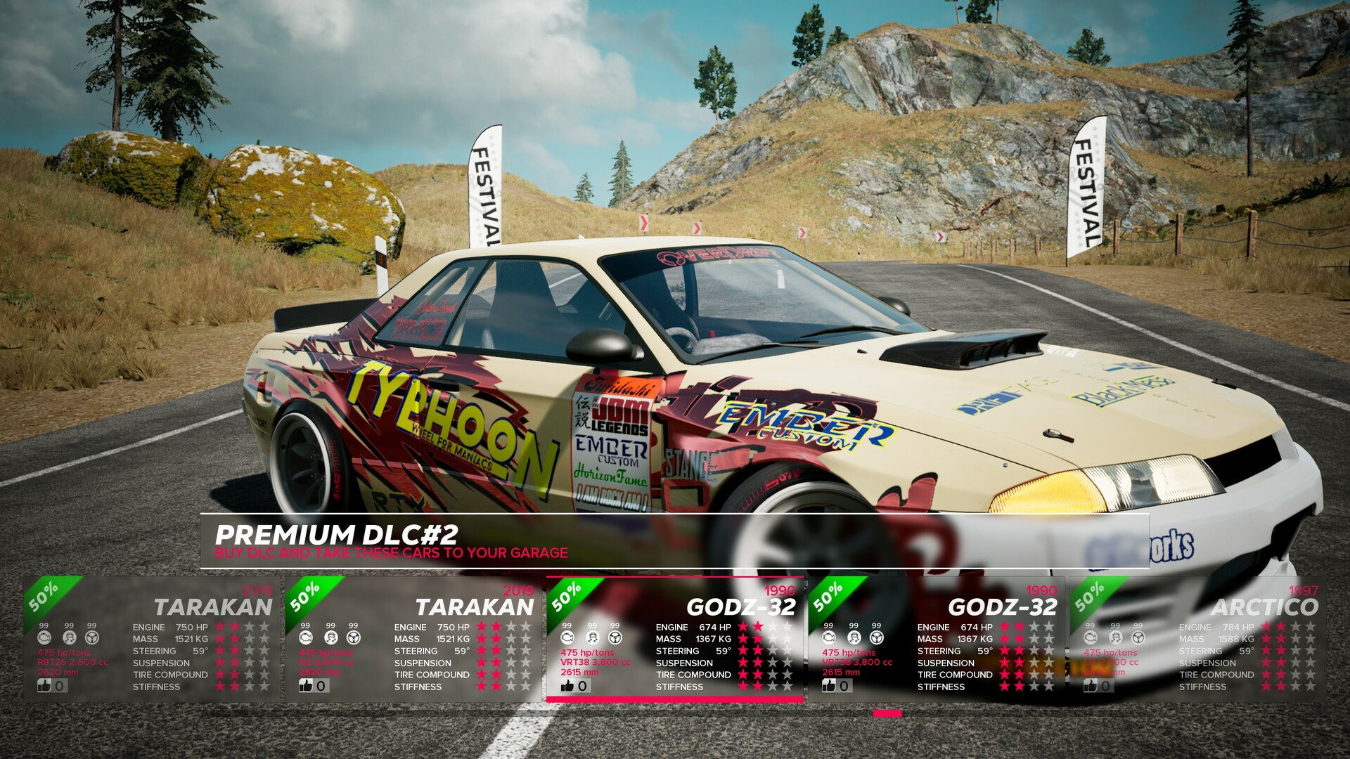 OverDrift Festival: Premium Cars Pack #2