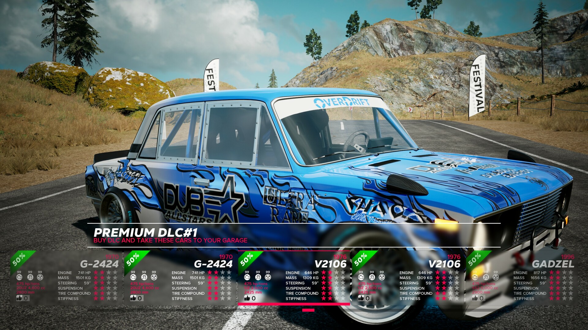 OverDrift Festival: Premium Cars Pack#1