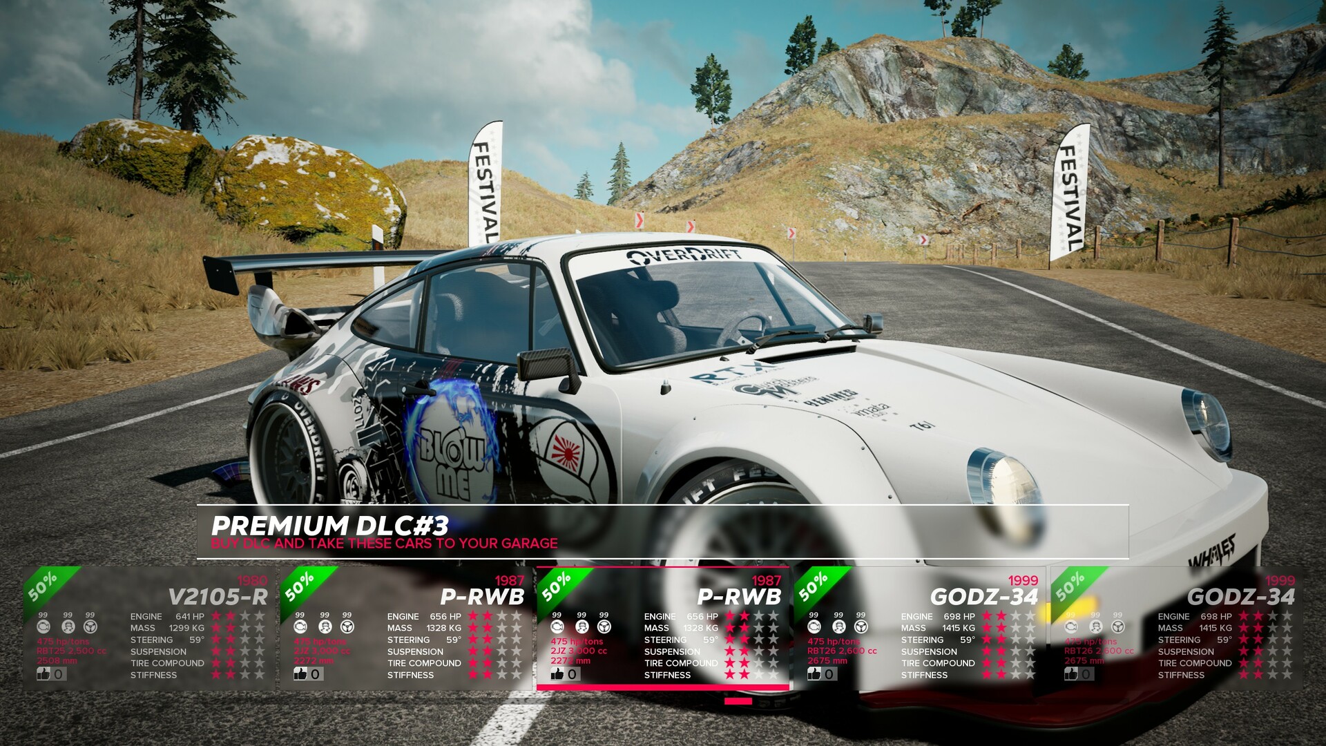 OverDrift Festival: Premium Cars Pack#3