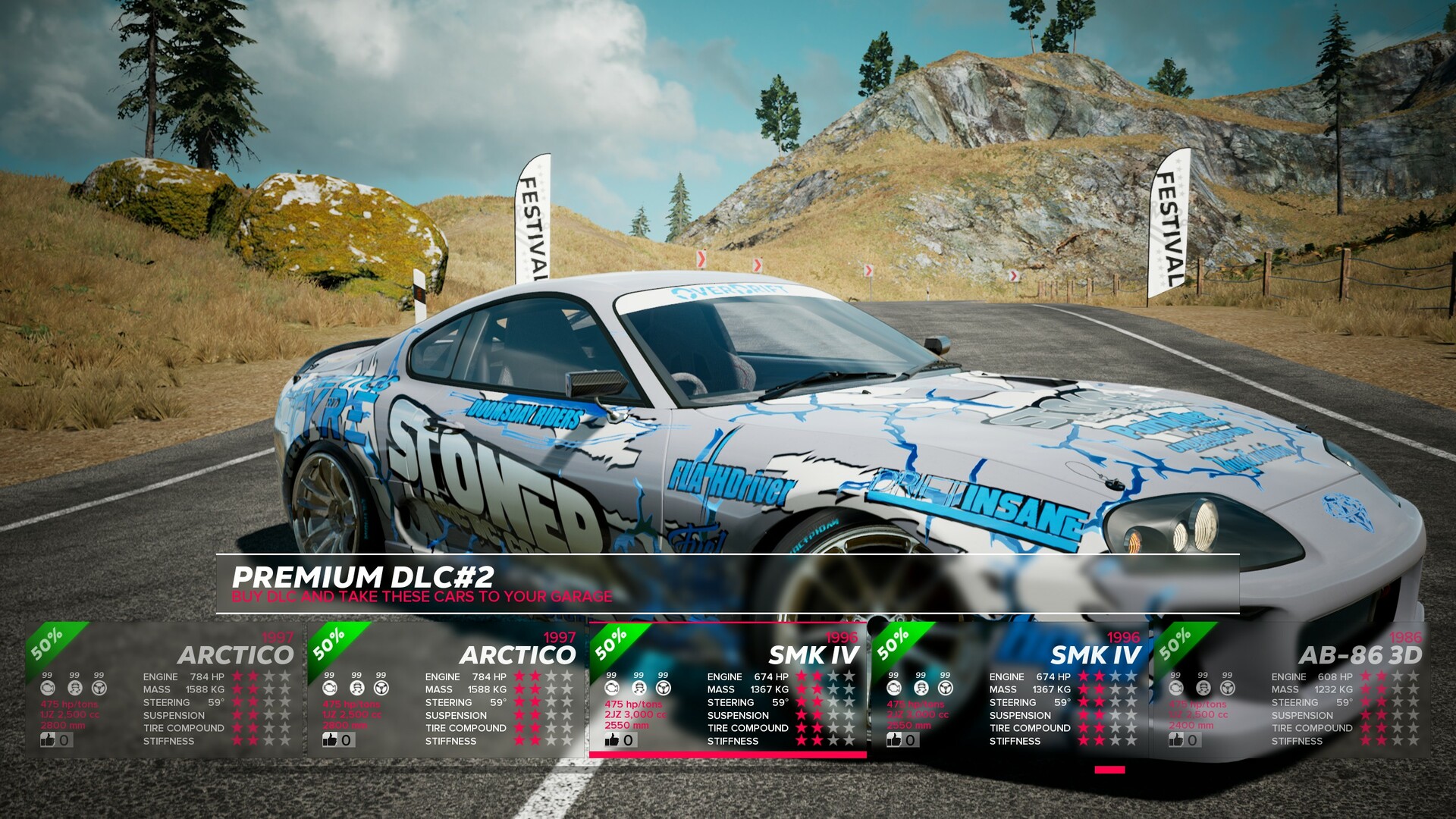 OverDrift Festival: Premium Cars Pack #2