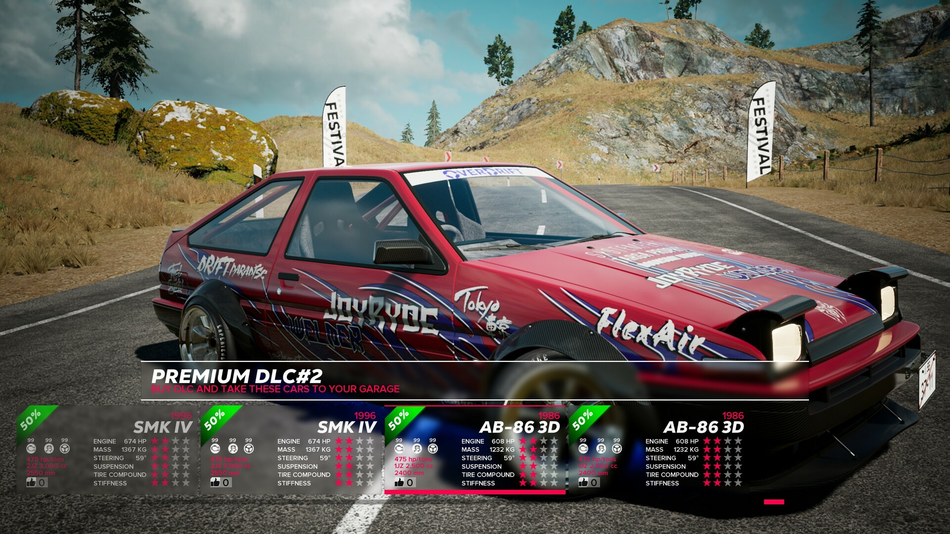 OverDrift Festival: Premium Cars Pack #2