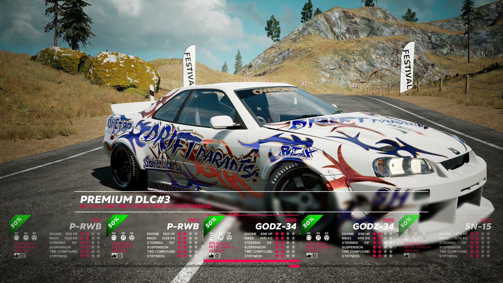 OverDrift Festival: Premium Cars Pack#3