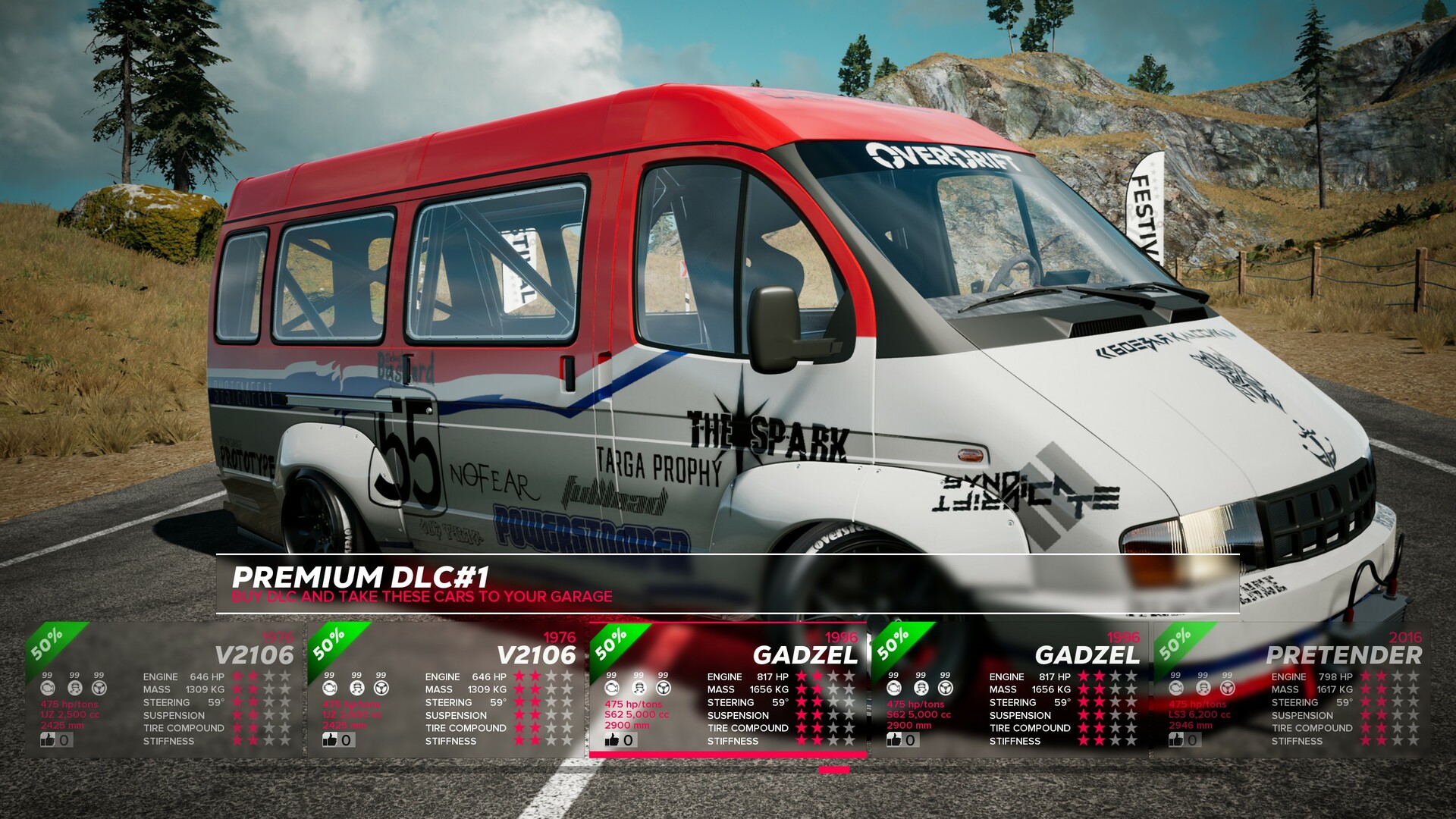 OverDrift Festival: Premium Cars Pack#1