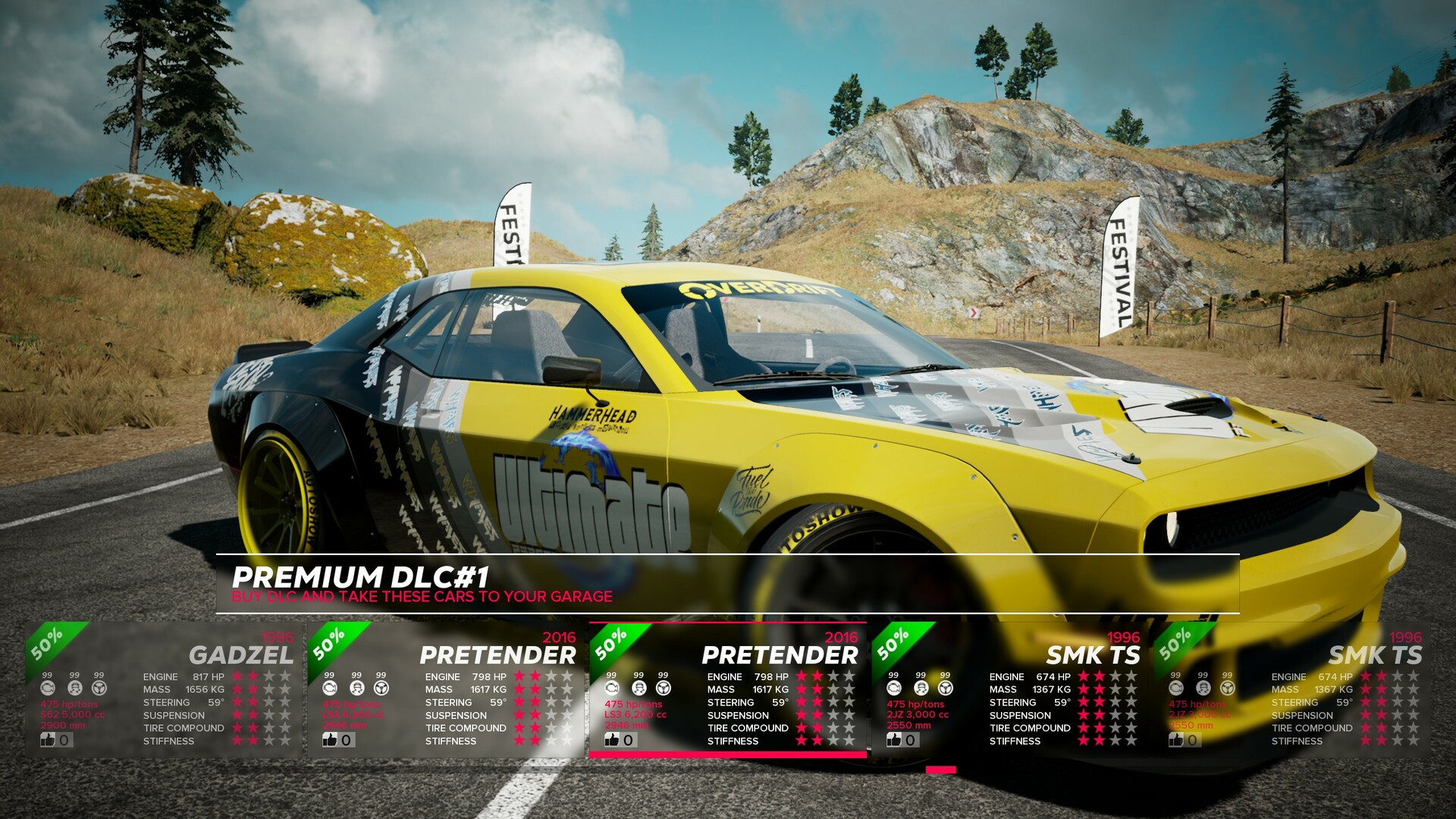 OverDrift Festival: Premium Cars Pack#1