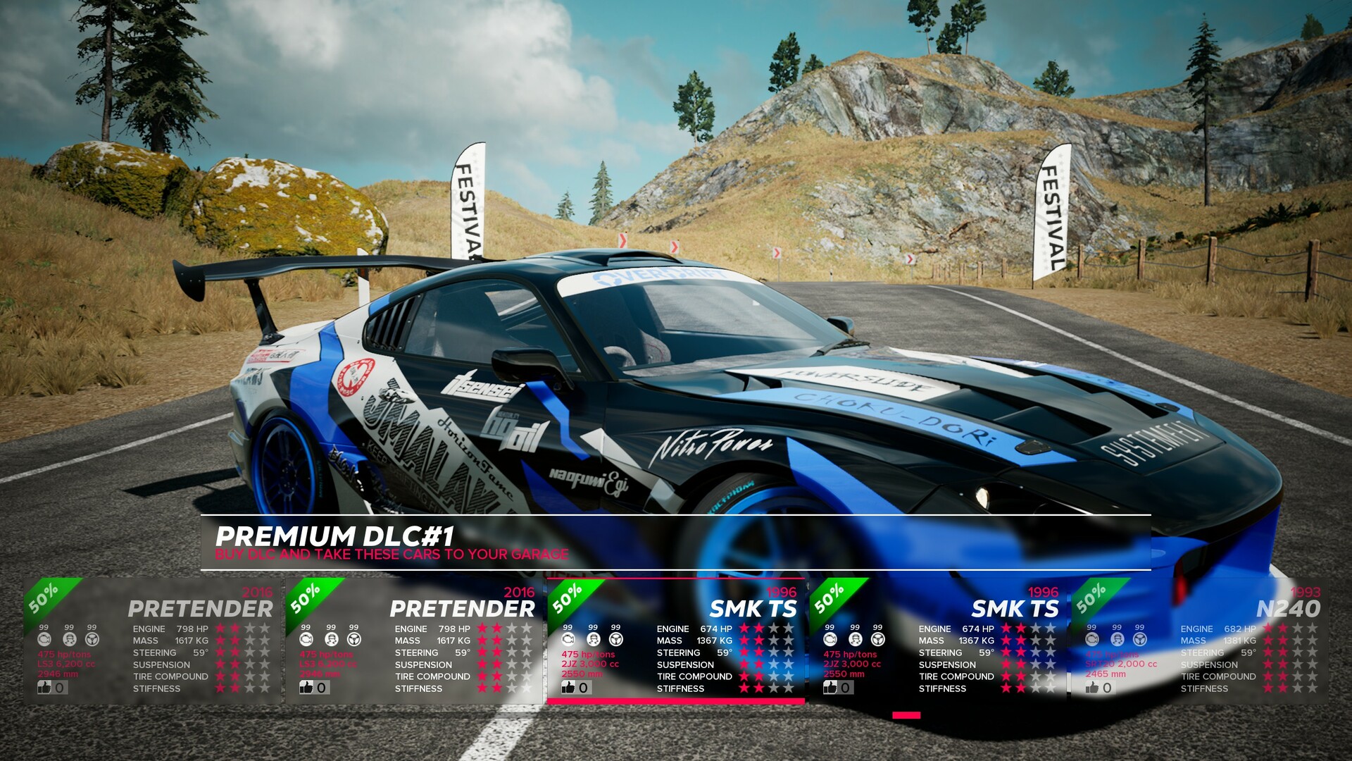 OverDrift Festival: Premium Cars Pack#1