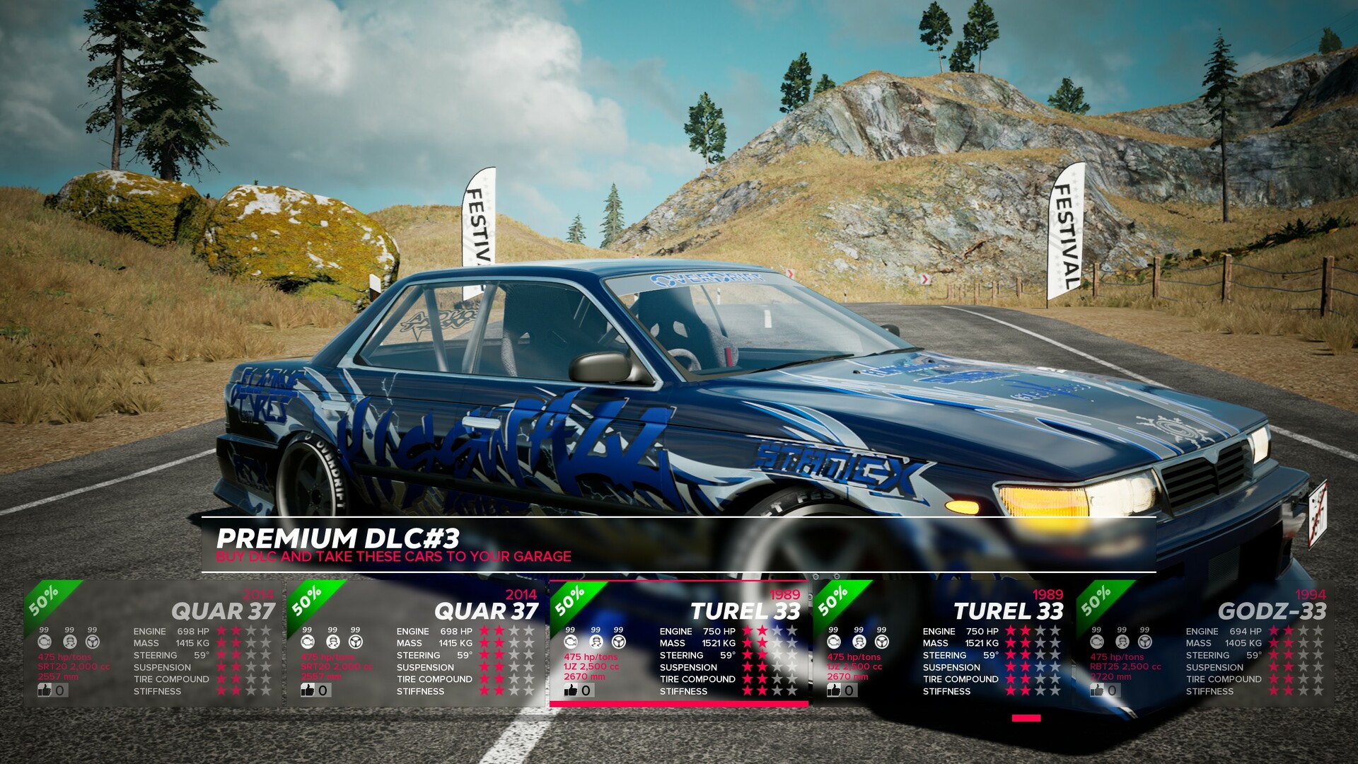OverDrift Festival: Premium Cars Pack#3