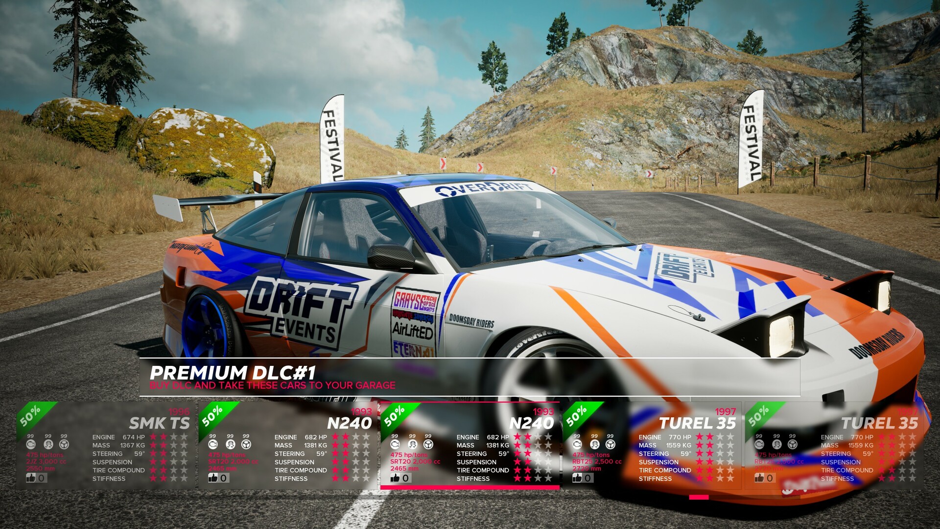 OverDrift Festival: Premium Cars Pack#1